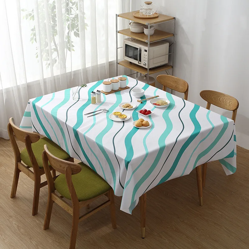

Striped printed tablecloth, waterproof and oil-proof table cloth, no-wash table cloth, non-oil table cloth, table mat, picnic ma