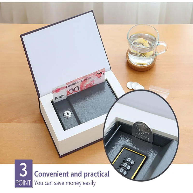 Коробка для хранения поддельных книг мини Сейф банковский сейф наличные деньги