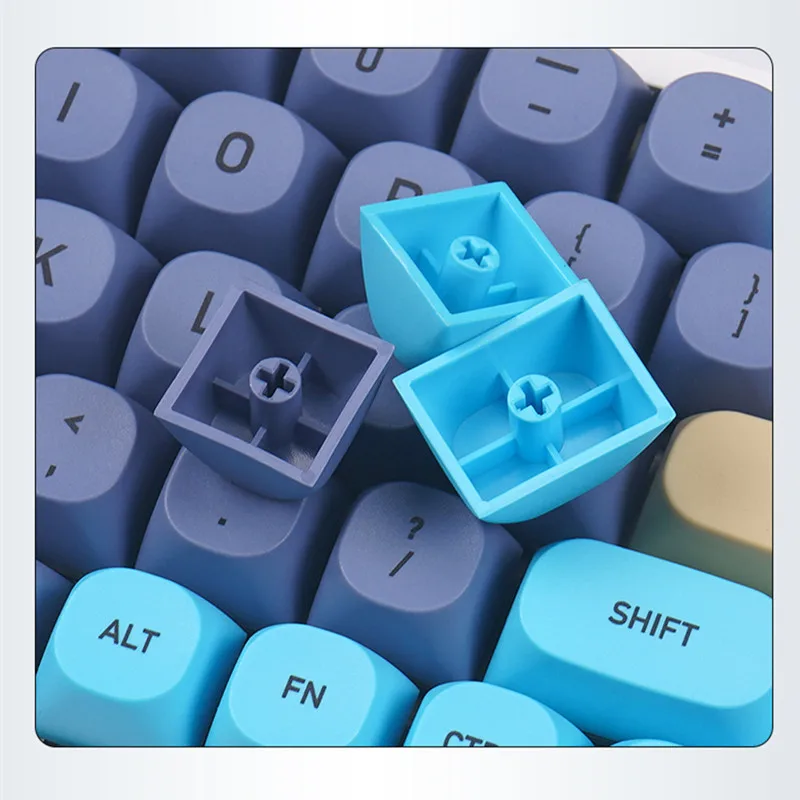 

MA Blue Cat 76 Keys Keycaps Set DZ60RGB ANSI DZ65RGB KBD67 MKII KBD67 Lite GK64 Is Suitable For Most Mechanical Keyboards