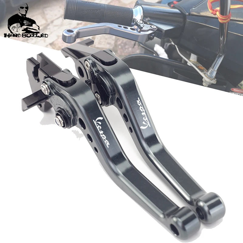 

Мотоциклетные аксессуары, регулируемые рычаги тормоза и сцепления, ручной стержень для Vespa granтуризма 125/200 GTS 125/250 S125/150/300 Super