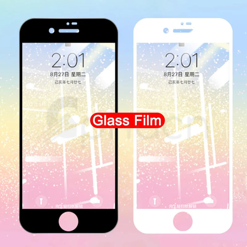 Защитное стекло 9D для Apple iPhone 8 7 6 6S Plus X XR XS Max 5 5S SE 2020 | Мобильные телефоны и