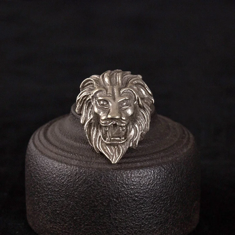 

White Brass Lion Head Decorative Buckle Retro Fashion Wallet Rivet Button DIY Leather Bag Backpack Belt Screw Buckle Accessories