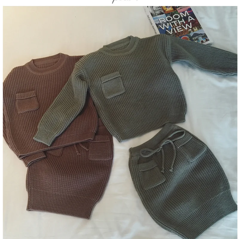 Новый детский осенний Рождественский комплект из 2 предметов детское китайское