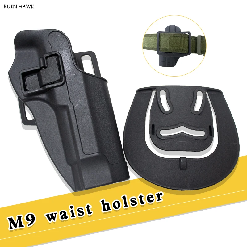 

Tactical CQC Belt Holster Pouch For Beretta M9/92/96 Gun Holster Right Hand Quick Drop Pneumatics Weapons Hunting Equipment