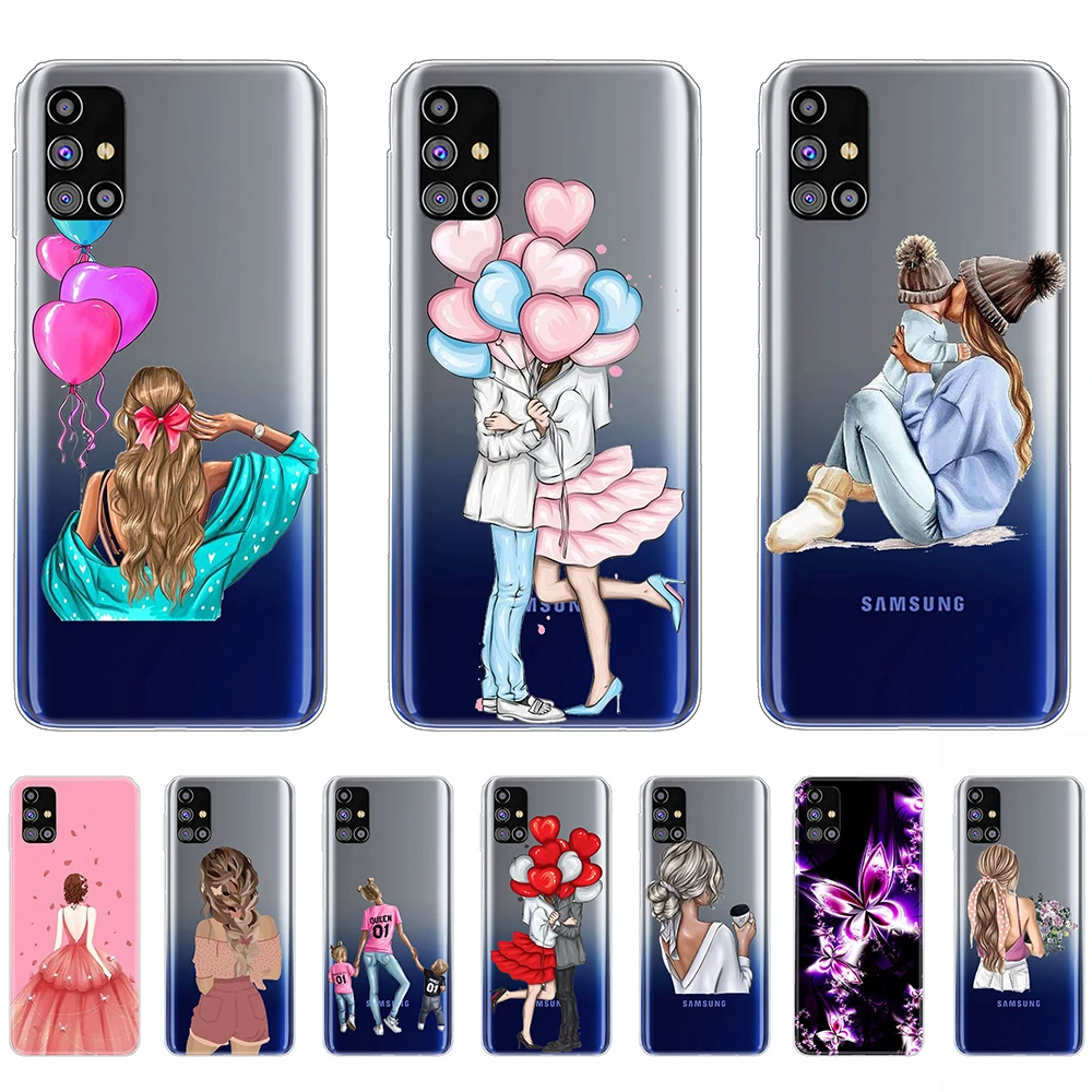 

for Samsung Galaxy M31s Case Silicon Parent-child Pattern Soft Tpu M31 S Coque Case 6.5inch shockproof Flexible bumper SM-M317F