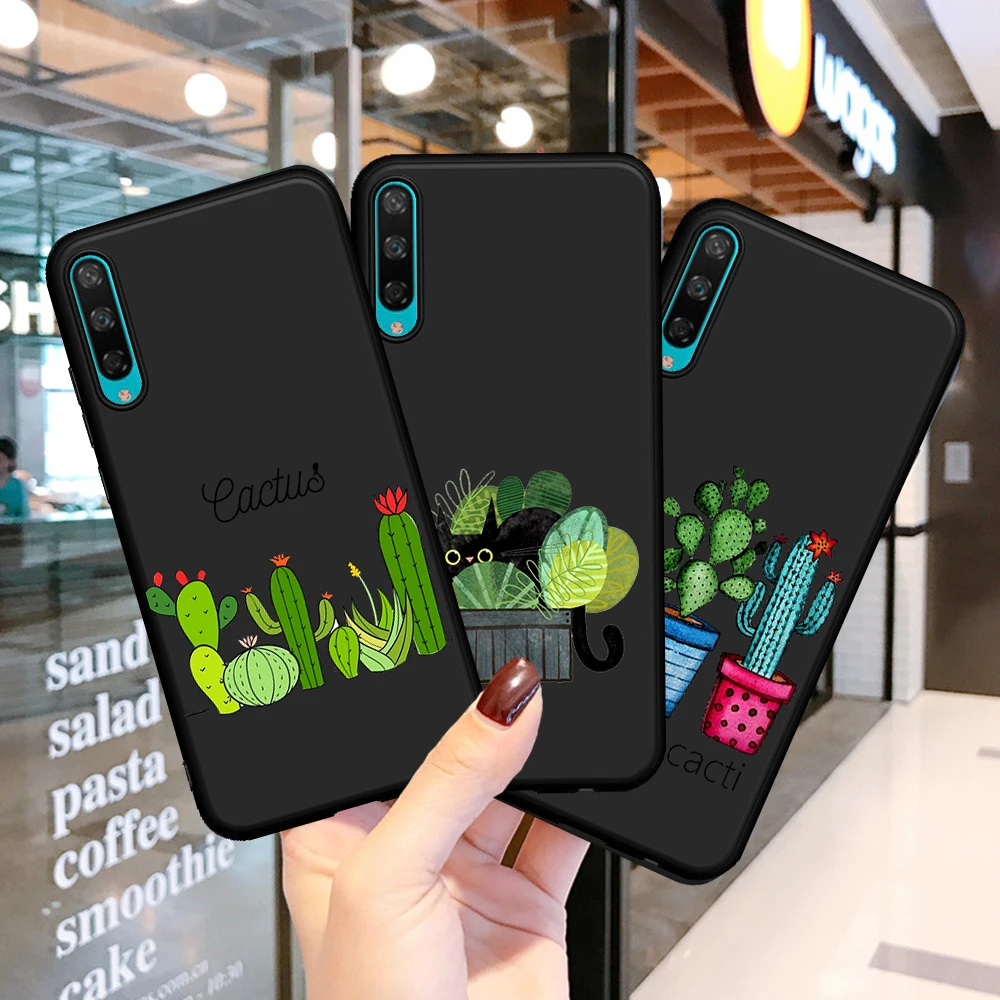 

2021 Cat cactus cartoon cute fashion for Huawei Honor 8 Lite 8X 8C 9X 9 10 Lite 20 Pro V20 10i 20i 8S 8A 30 Pro 30S Phone Case