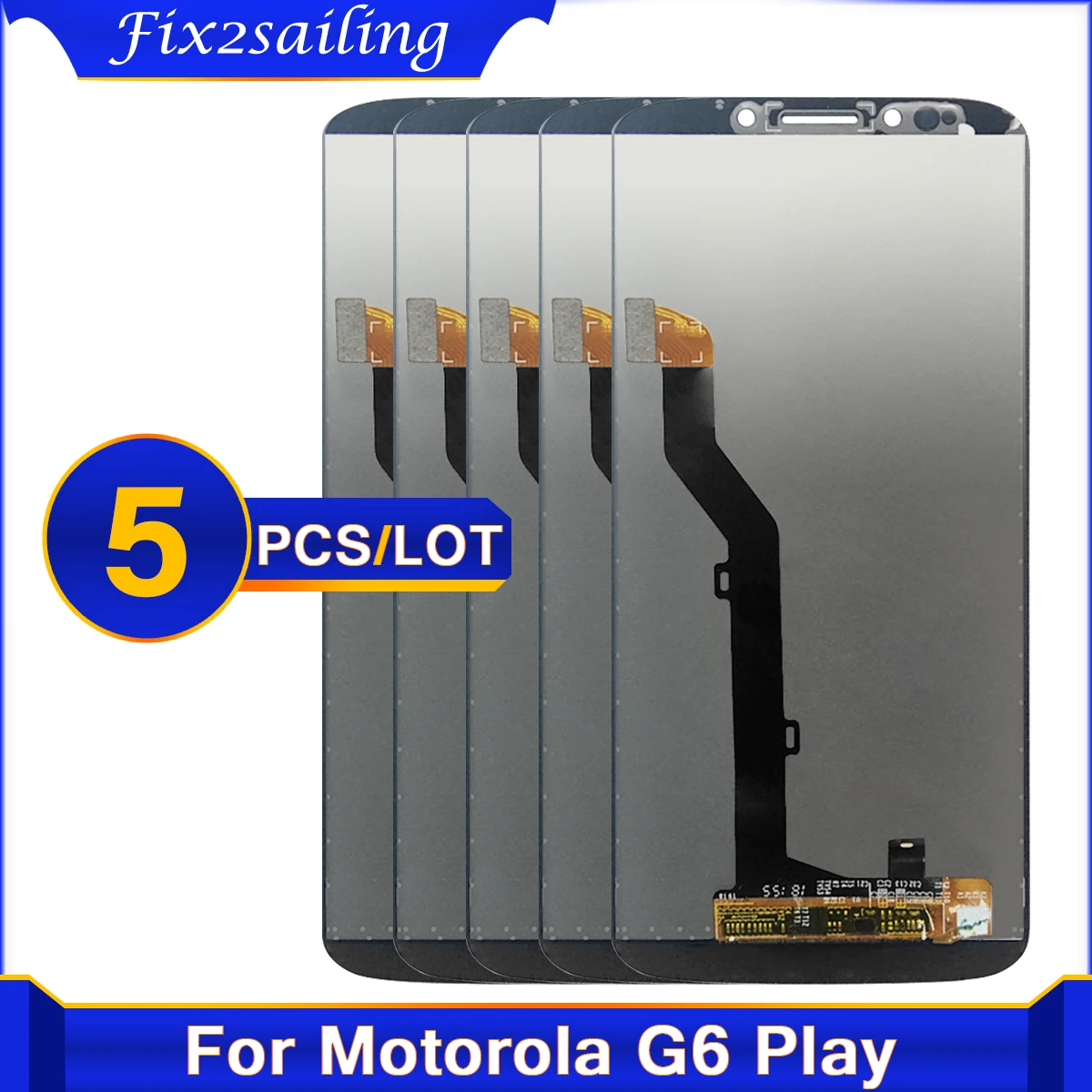 5 шт./лот ЖК-дисплей для Motorola Moto G6 Play сенсорный экран xt3528 с дигитайзером в сборе - Цена: 67.71