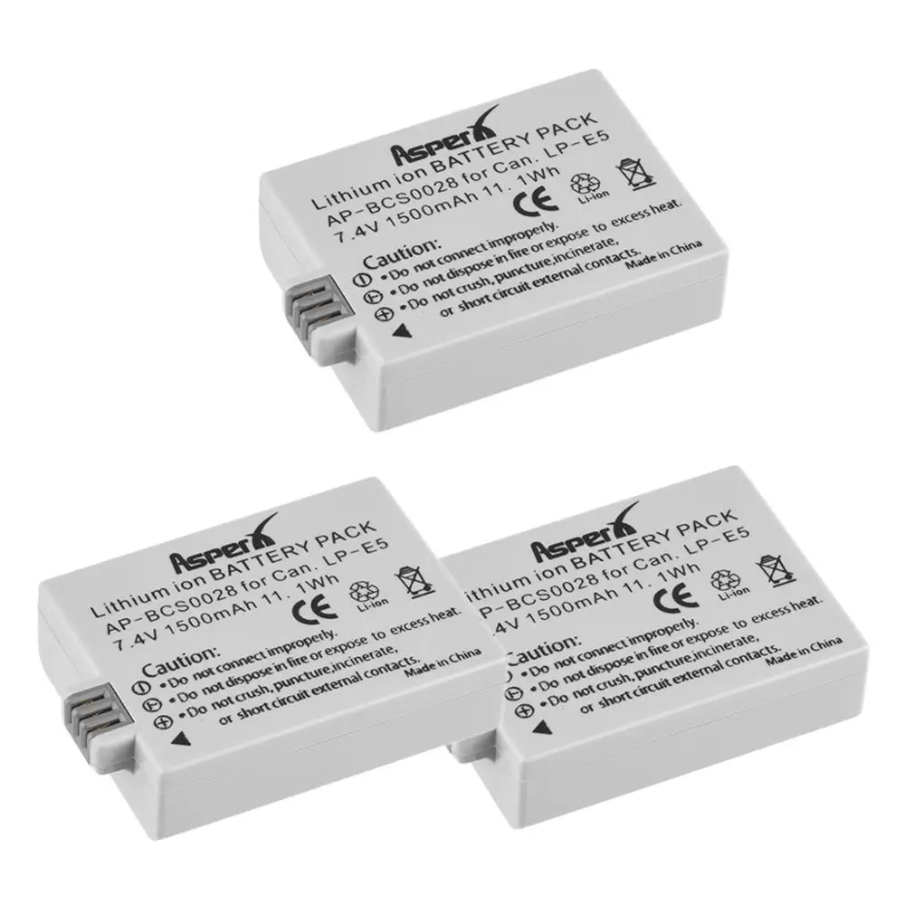 Аккумулятор для камеры 3x LP-E5 LPE5 LP E5 + зарядное устройство с ЖК-экраном Canon EOS Rebel XS T1i