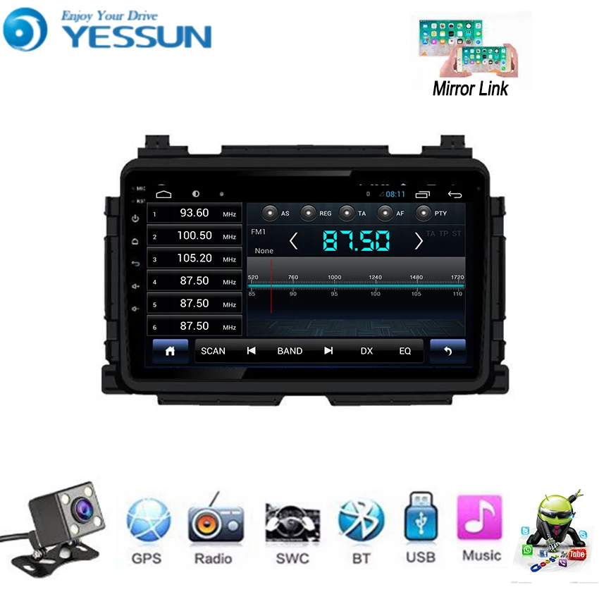 YESSUN для Honda Vezel 2014 ~ 2018 автомобильный Android мультимедийный плеер GPS навигация