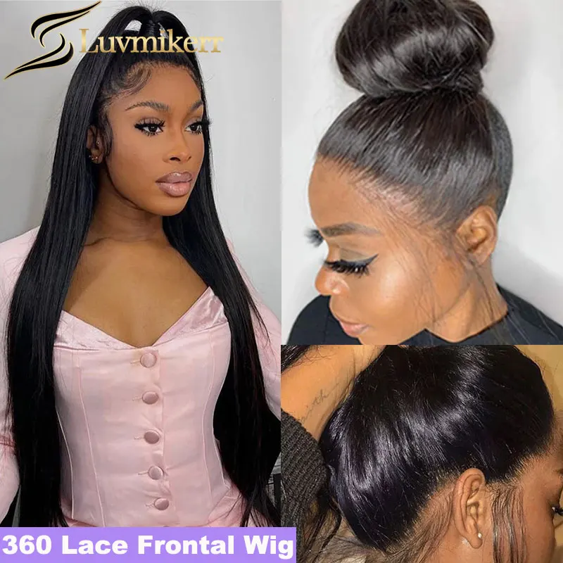 

Парик из 360 натуральных прямых волос, без клея