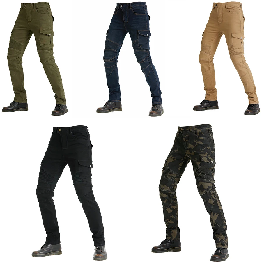 Мотоциклетные джинсы защитное оборудование снаряжение наколенники накладки на