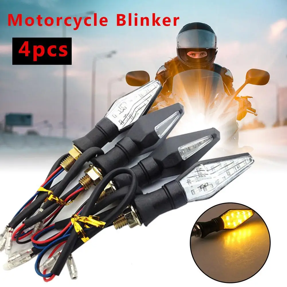4 шт. светодиодный сигнал поворота для мотоцикла 12 мигающий светильник мигалка