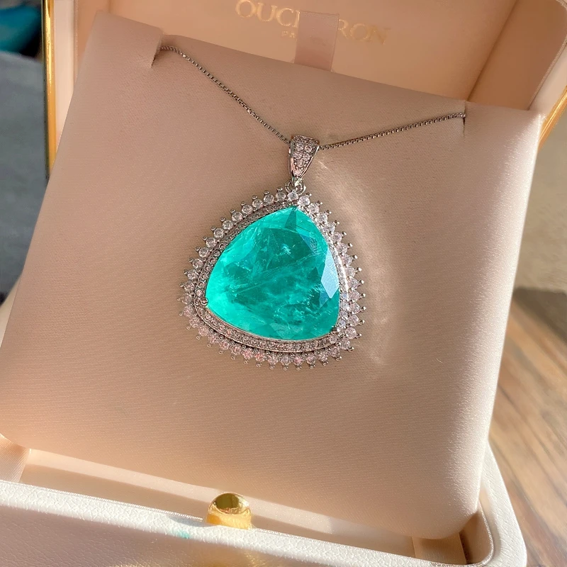 Роскошные геометрические искусственные украшения Paraiba для женщин из розового