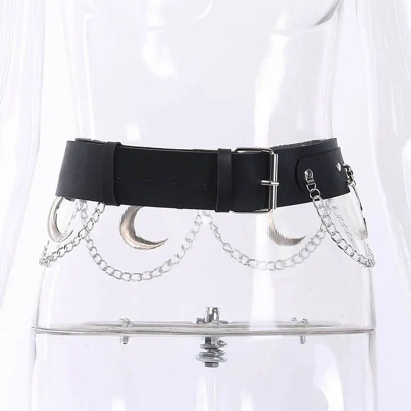 Ремень в стиле панк хип-хоп металлический из искусственной кожи ремень