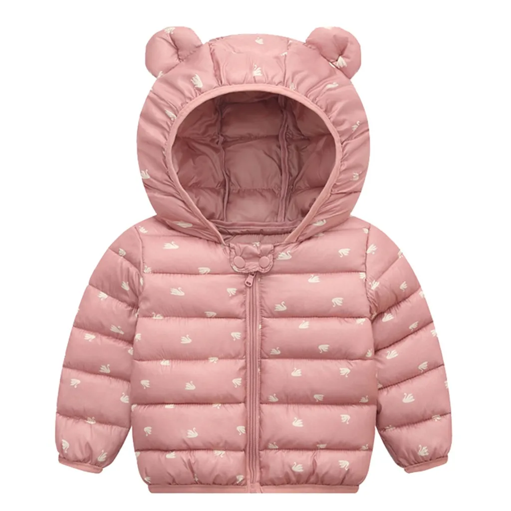 Winter Coat Kids Boys Girls Cartoon Animal Long Sleeve Snowsuits Zip Hooded Warm Soft Cotton Windproof Clothes Y822 |