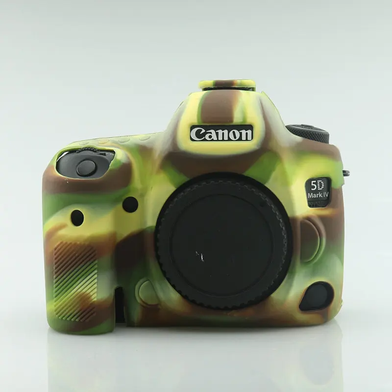 5D4 Camouflage Силиконовые Камера чехол для цифровой однообъективной зеркальной камеры Canon EOS R 1300D T6 M50 5D II III IV 5D3 5D4 4000D T100 800D T7i 6D II 6D2 80D 200D 250D SL2 SL3 750D - Цвет: 5D4 Camouflage