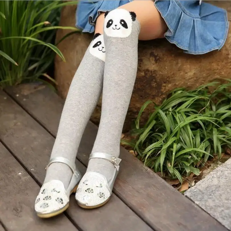 Kids Socks 2 Гольфы для девочек от 3 до 12 лет Детские носки с принтом Совы и собаки носки для мальчиков с полуцилиндром Детские хлопковые носки выше колена - Цвет: Kids Socks 2