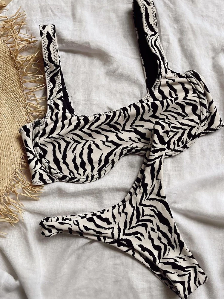Бикини пуш-ап с леопардовым принтом 2022 | Женская одежда