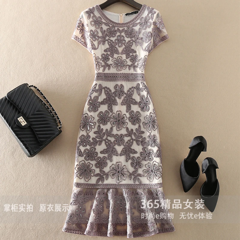 

2021 Dresigner Fashion Plus Dress Women Sequins Ruffles Patchwork Slim Mom Costume Dresses