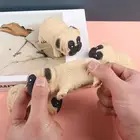 Мягкий симпатичный реалистичный силиконовый бульдог мягкий животный для снятия стресса