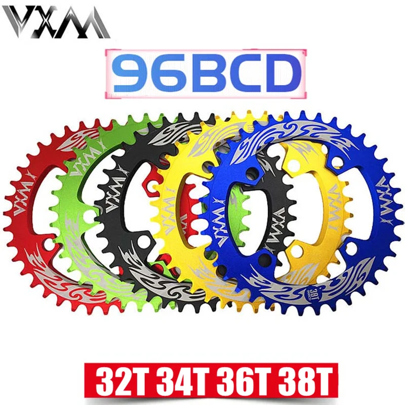 Велосипедная кривошипная и цепная цепь VXM 96BCD 32 T/34 T/36 T/38 T круглая узкая широкая цепь MTB дорожный велосипед шатун бензопилы запчасти для велосипеда