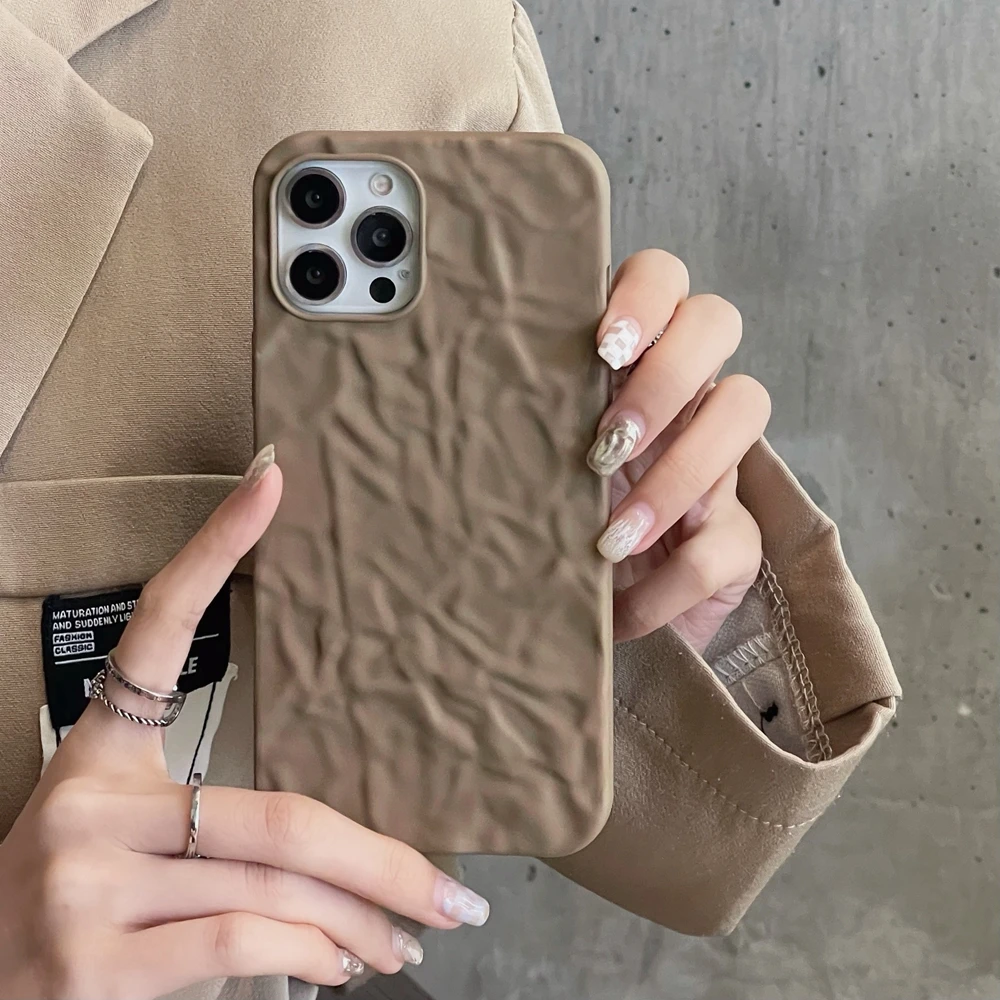 Модный флип-чехол для iPhone 13 14 11 12 Pro Max Mini XR X XS 7 8 Plus SE 3D складки противоударный