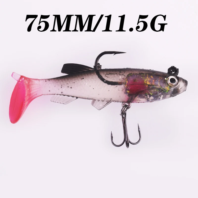 Рыболовная приманка с мягкой силиконовой головкой 1 шт. 7 8 см 11 5 г искусственная