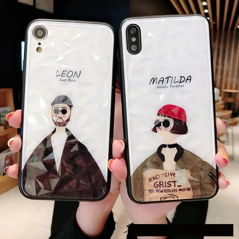 

The Film Character Leon Matilda Phone Cover Case For Iphone X 11 Pro Xs Max Xr 10 8 7 6 6s Plus Luxury Soft Couple Coque Fundas