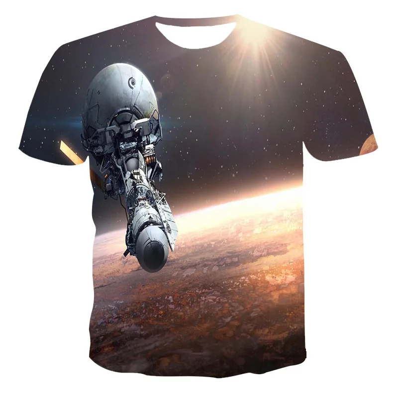 

Summer New 3D Printing T-Shirt Round Neck Fashion Casual T-Shirt Men And Women Science Fiction Element Pattern Printing XXS-6XL