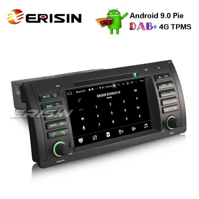 Erisin ES7753B 7 &quotOcta-Core Android 9 0 автомобильный DVD CD плеер GPS DTV DAB + OBD2 для BMW 5 серии E39 E53 X5 M5 |