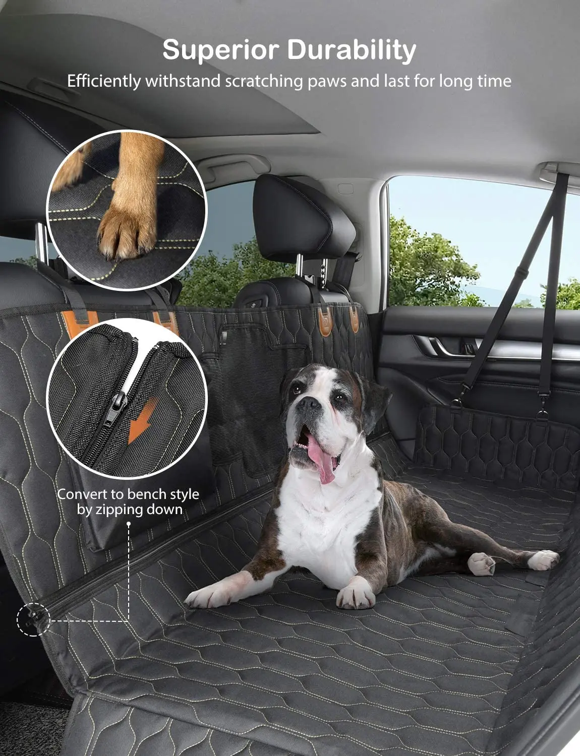 barato Cão Do Carro Capa De Assento 100% à Prova Dwaterproof água Pet Cão Viagem Esteira Malha Portador Do Cão Carro Hammock Coxim Protector Com Zíper E Bolso