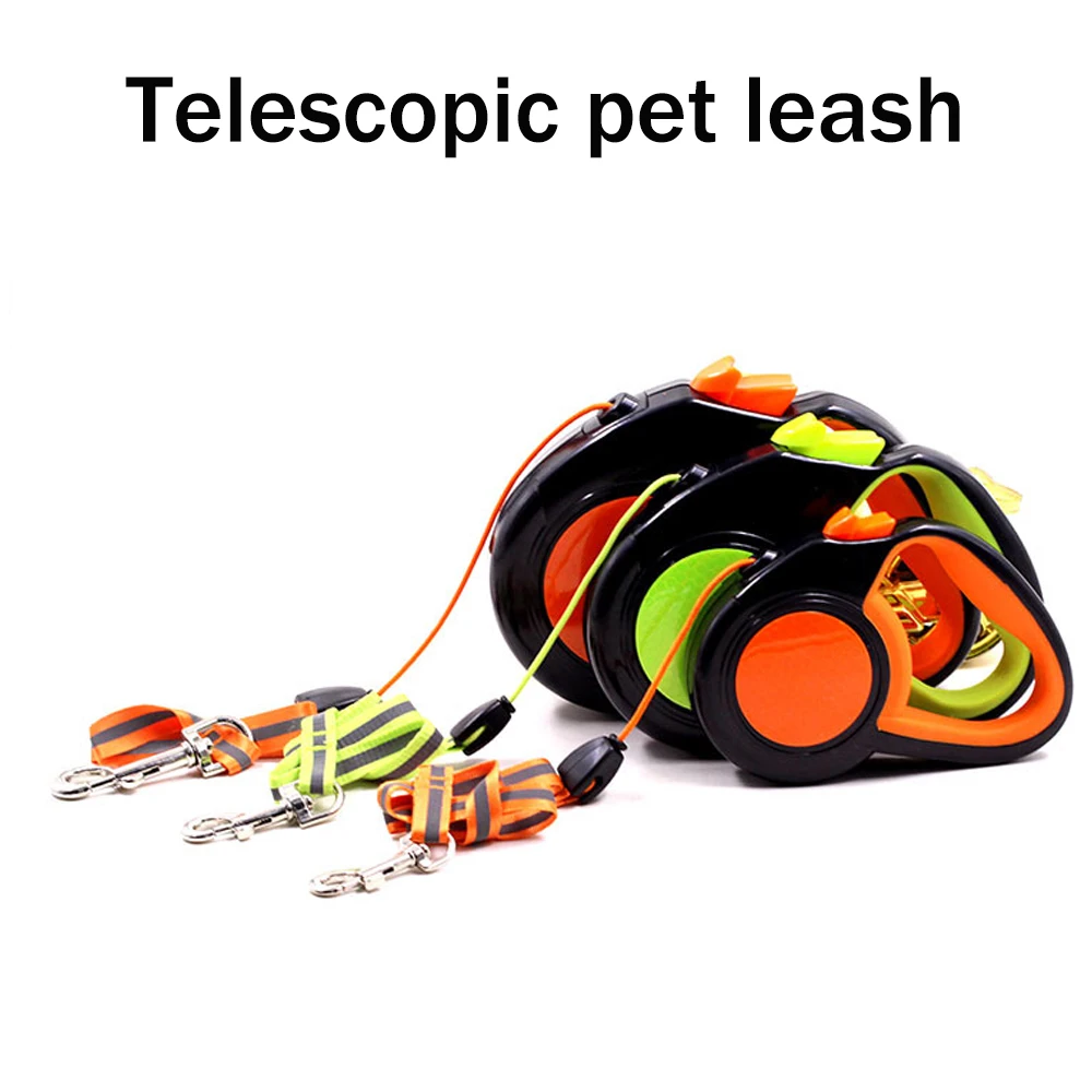 Retractable Automatic Extending Nylon Puppy Pet Accessories Dog Leashes Lead Dog Walking Running Traction Rope 3m 5m 8m Supplies