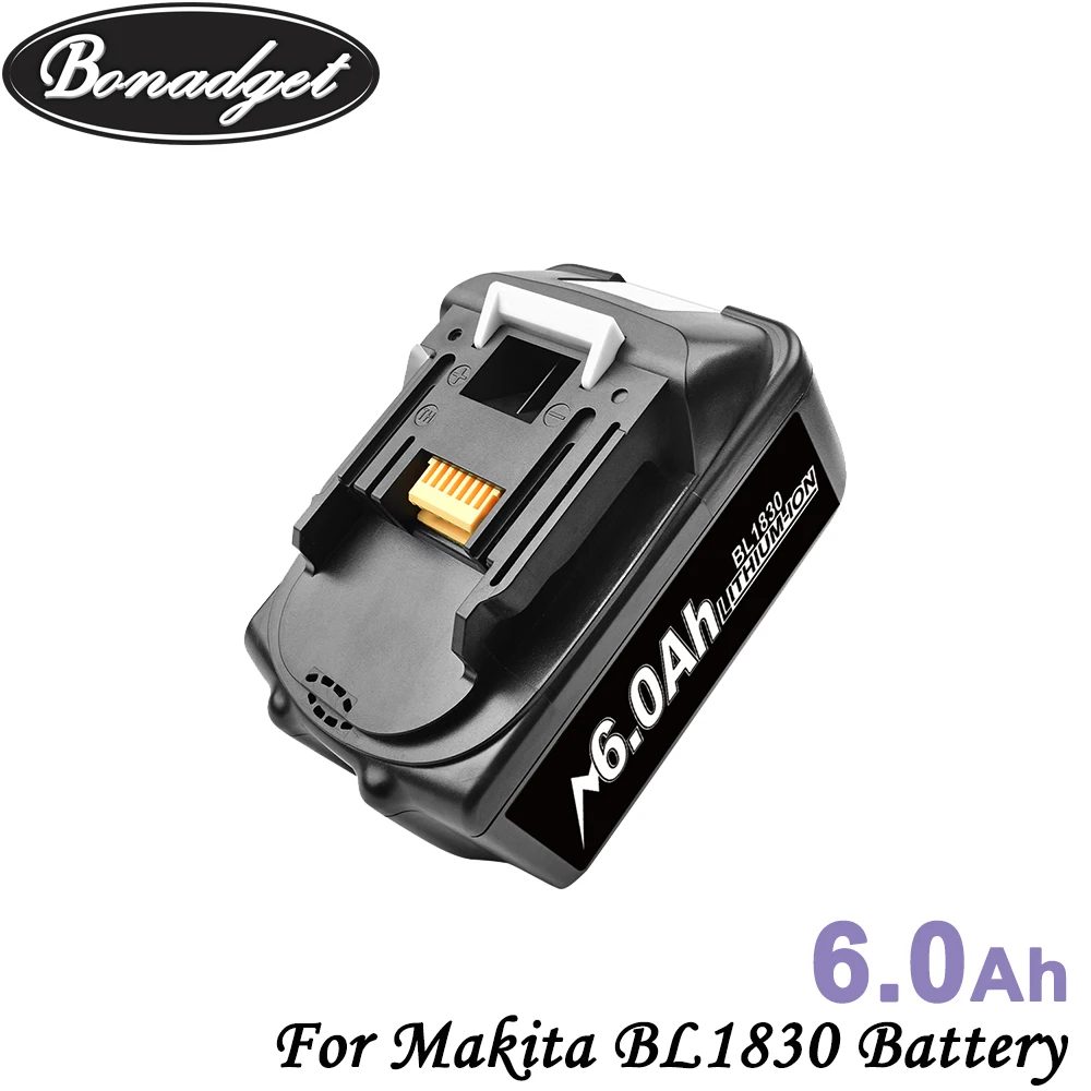Литий-ионный аккумулятор Bonadget для Makita BL1830 BL1815 BL1860 BL1840 194205-3 2 шт. | Электроника