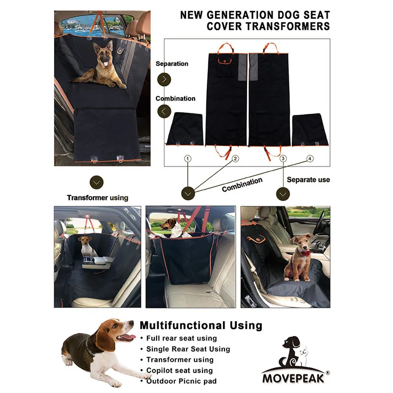 Съемный водонепроницаемый Дорожный Коврик для домашних животных 100%