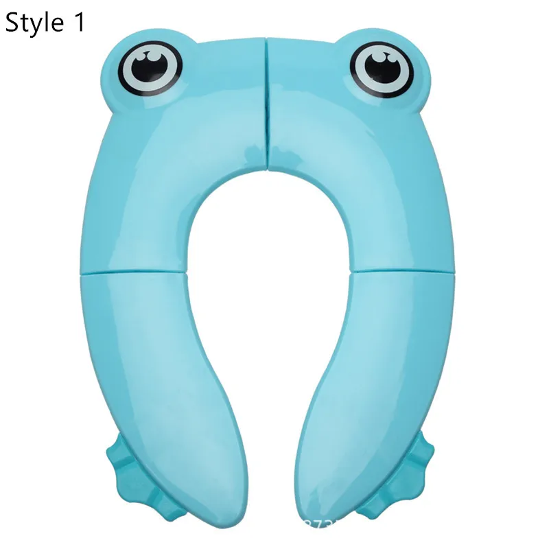style 1-blue frog Портативный детский дорожный горшок для сиденья детский складной Туалет обучающее сиденье Чехол для малыша моча помощник Подушка Детский горшок местный - Цвет: style 1-blue frog