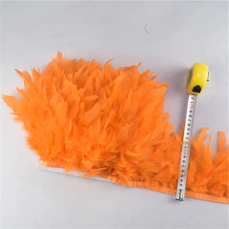 Orange 10 м/лот, индейка, перо, бахрома, отделка 4-6 дюймов, марабу, перья, отделка юбки, платье, отделка, ленты, перья для рукоделия - Цвет: Orange