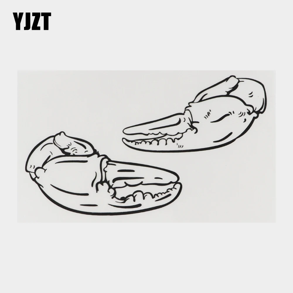 

YJZT, 15,8 см × 9,1 см, свирепые когти морских животных, виниловые автомобильные наклейки, черные/Серебряные наклейки 18A-0107