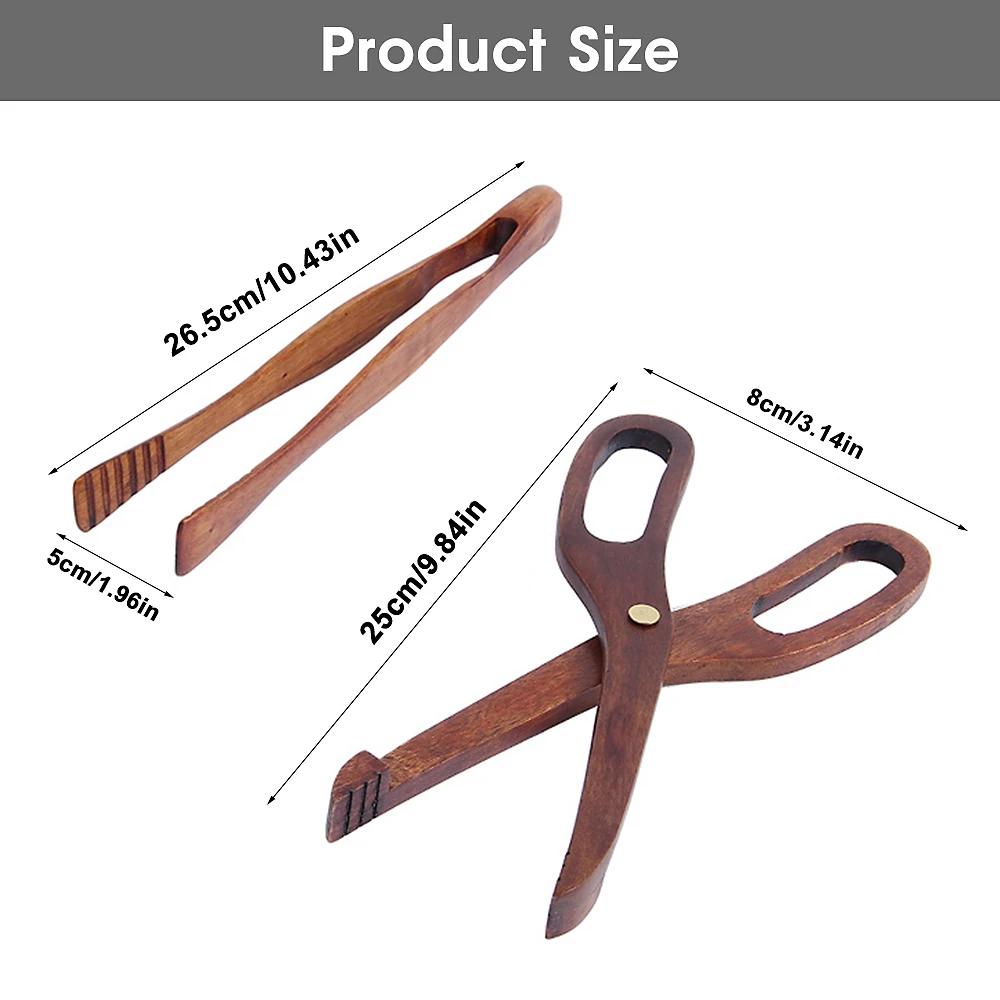 

Wood Food Tong Scissor Kitchen Tongs Barbecue Steak Tongs Non-Slip Cooking Clip Clamp BBQ Salad Tools Grill Kitchen Accessories