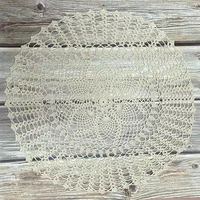 hot lace round cotton table place mat pad cloth crochet drink placemat cup mug christmas tea coffee coaster dining doily kitchen