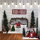 Фон для фотосъемки с надписью Merry AND BRIGHT Christmas