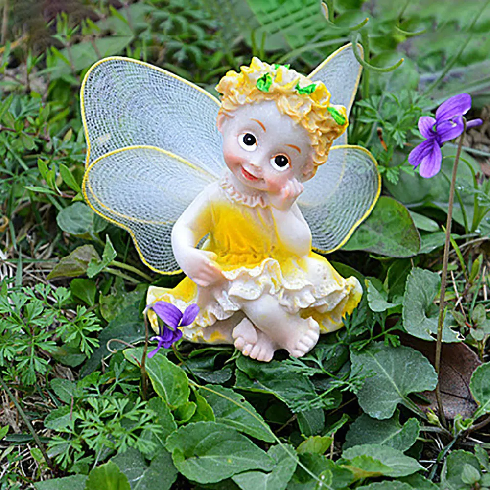 Лидер продаж! Новое поступление 4 шт./компл. Фея Сад DIY цветок ангелы орнамент