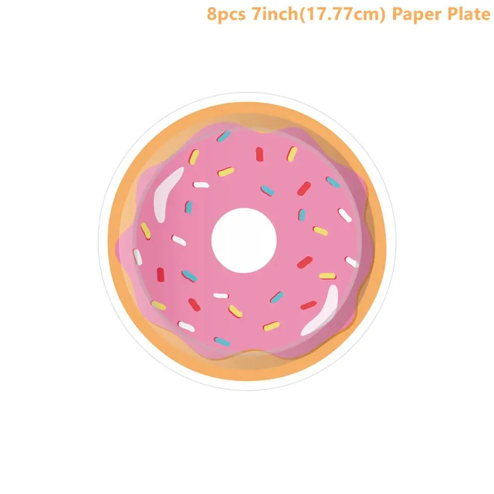 Donut Plates 7inch Taoup 10 шт. кремообразные изделия из смолы для украшения пончиков вечерние принадлежности для вечеринок на день рождения детский Декор для душа DIY ремесла для телефона - Цвет: Donut Plates 7inch