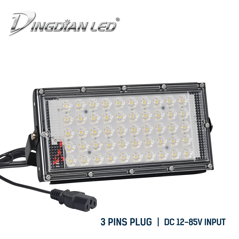 3 контактный разъем Светодиодный прожектор светильник s 50 Вт DC12 85V светодиодный