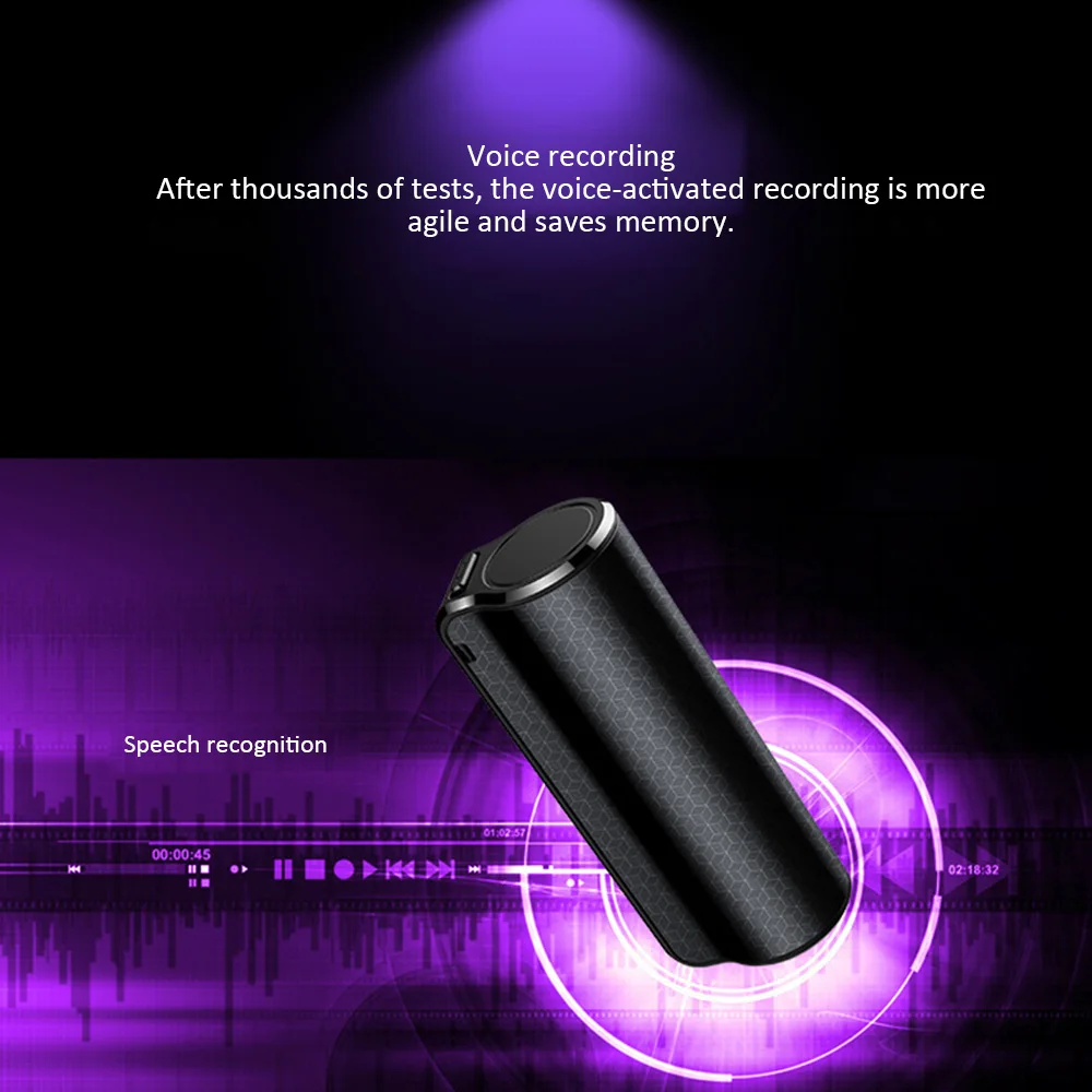 Mini Audio Recorder 600 Hours Recording 8GB 16GB 32GB Magnetic Professional Digital HD Phone Noise Reduction Remote | Электроника