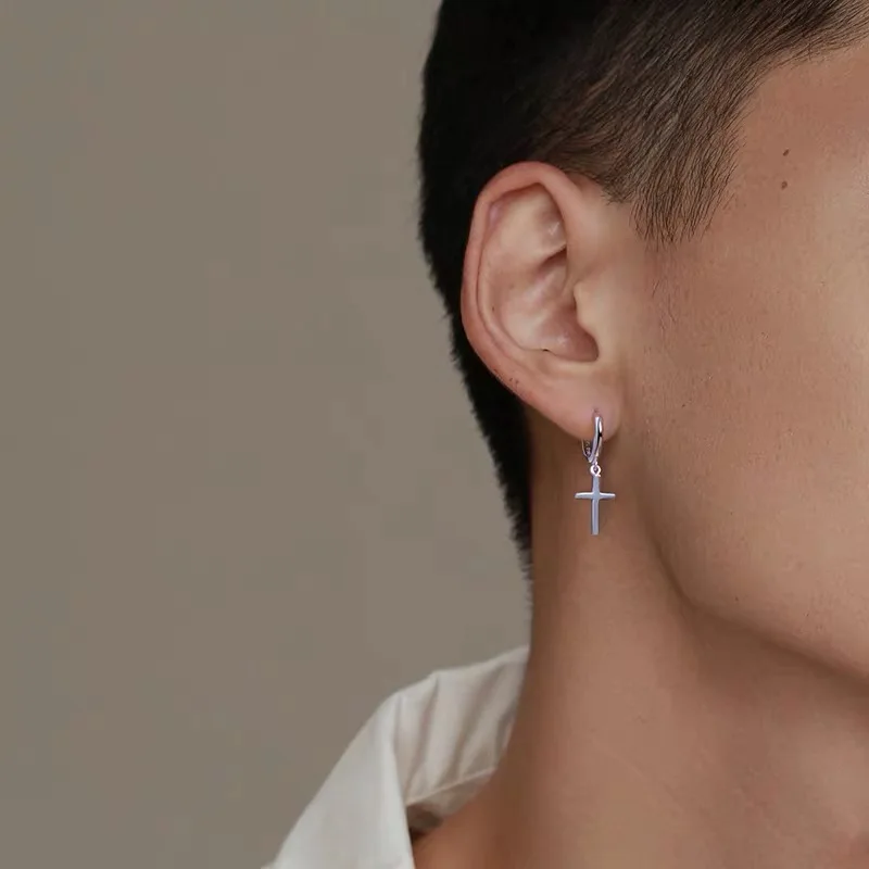 

Индивидуальная подвеска в виде креста, искусственная кожа, гипоаллергенные украшения для ушей для женщин и мужчин, подарки