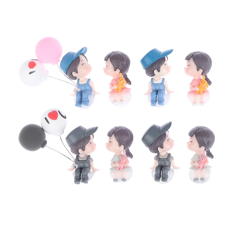 

Car Decoration Cute Cartoon Couples Action Figure Figurines Balloon Ornament Auto Interior Dashboard Accessories for Girls Gifts