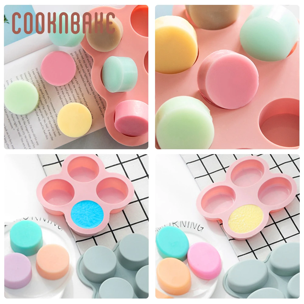 Силиконовая форма COOKNBAKE для мыла ручной работы круглая конфет шоколада льда