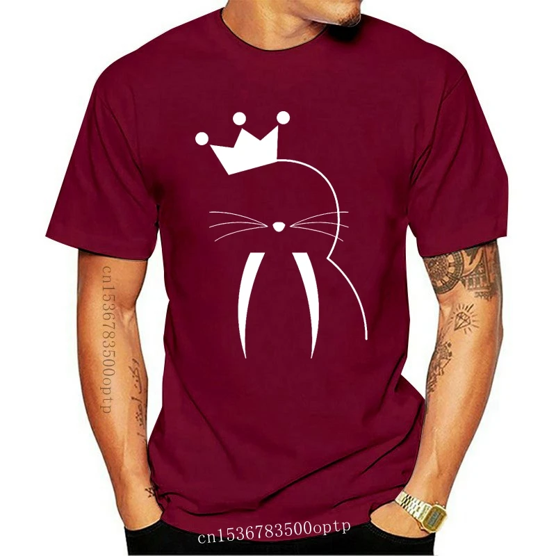 

New Men Casual Cotton T Shirts Crown Walrus Fashion Round Neck Tops Black Size S-4XL