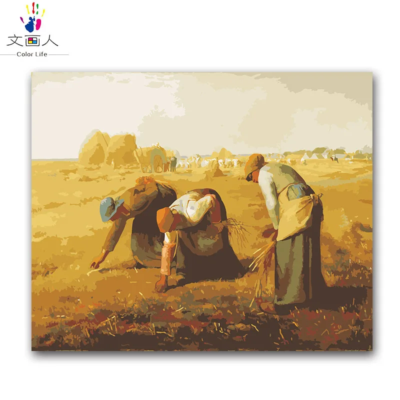 Рисунок сделай сам Раскрашивание по номерам посылка картины Миллера The Gleaners с