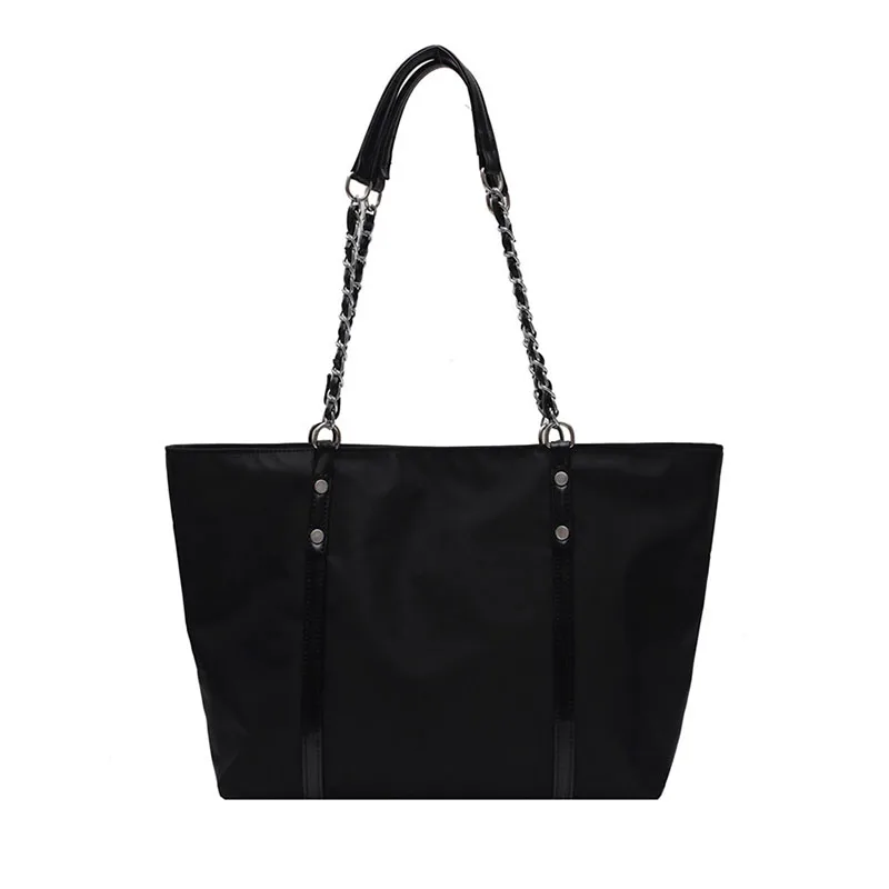

Big Capacity Simple Tote Chain Shoulder Bags for Women Winter Trend Branded Design Wild Travel Shopper Handbags and Purses